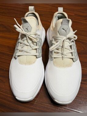 Men’s Puma Ignite White & Gray Golf Shoes - Size 9